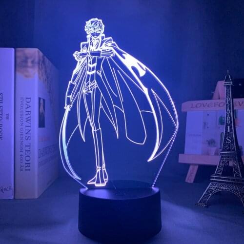 Led Night Light Code Geass Suzaku Kururugi 3d Lamp Anime for Room Decor Nightlight Kid Child Birthday Gift Suzaku Kururugi Light