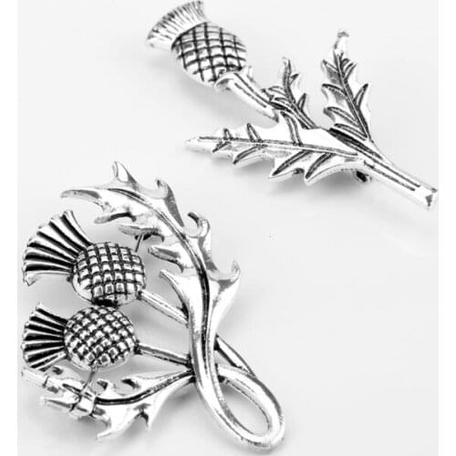 Movie Outlander Theme Brooche Thistle Flower Shape Brooch Pin Metal Badges Brooches Pins For Party Accessories