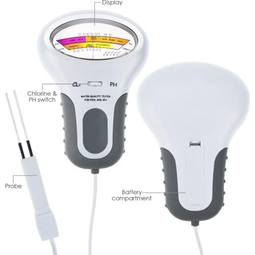 Pool Water Quality Tester Swimming Pool PH Meter Residual Chlorine Probe Detect High Precision Aquarium Water Quality Tools