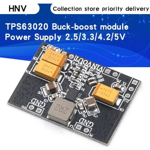 TPS63020 Automatic Buck-boost Step up Down Power Supply Module 2.5V 3.3V 4.2V 5V Lithium Battery Low Ripple Voltage Converter