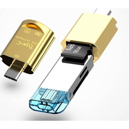 Universal TF Card Reader Type-C Converter for Samsung S8 for MacBook Type C To TF&USB OTG USB-C Power Adapter