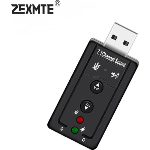 Lightweight 7.1 USB Stereo Audio Adapter External Sound Card for Windows XP/2000/Vista/7 3D USB Audio Adapter for PC and Laptop