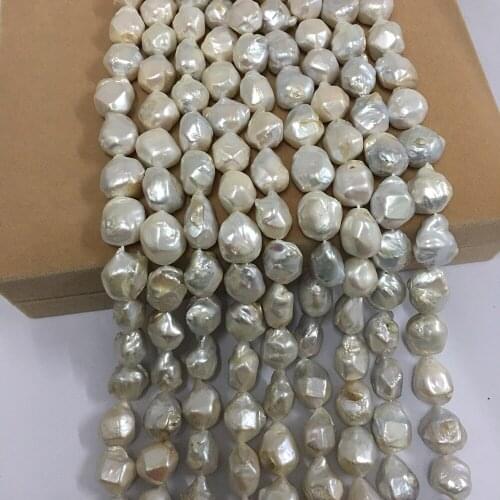Pearl beads,12-16 mm 100% Real freshwater loose pearl ,baroque shape-high luster-AA+ pearls-nature color pearl