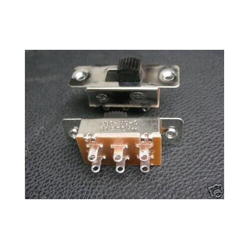 2-Way 2PDT 250V Slide ON/OFF/ON Guitar Switch S202 100