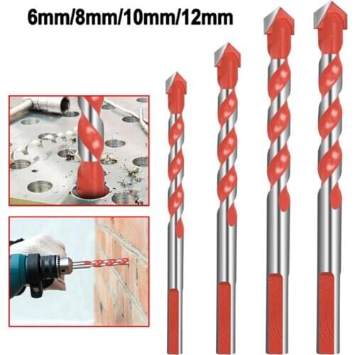 4pcs Multifunctional Ceramic Wall Drill Bit Tile Drill Bit Set Glass Marble Hole Opener Hand Drill Alloy Drill Bit