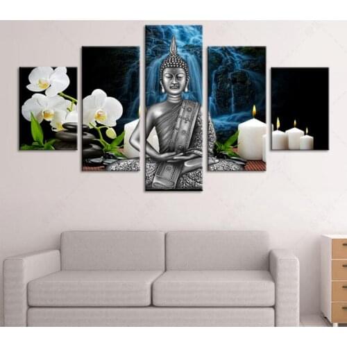5 piece of canvas art posters and print the Nordic wall print modular wall art painting Buddha Buddha painting pictures