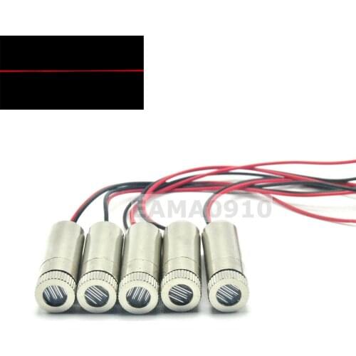 5pcs 650nm 5mW Focusable Red Laser Line Module Diode 120 Degree w/ Driver in