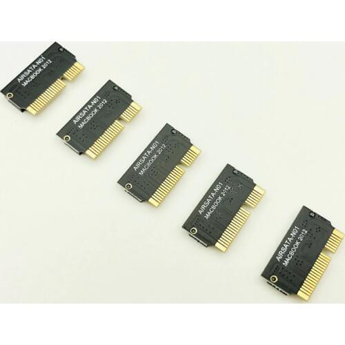 5PCS For Macbook SSD Adapter Card For Apple SSD Adapter For Macbook Air 2012 A1398 A1425 6Pin+17Pin M.2 M2 SSD Adapter Converter