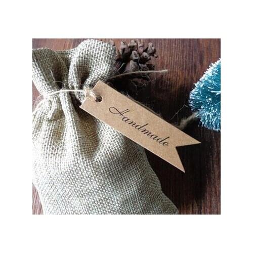 50bag thank you Retro label DIY accessories and auxiliary materials blank tag bookmarks gift card