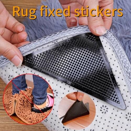 4/8Pcs Carpet Non Slip Mat Bathroom Kitchen Floor Rug Silicone Grippers Carpet Anti-slip Stickers Rug Non-slip Fixing Sticker