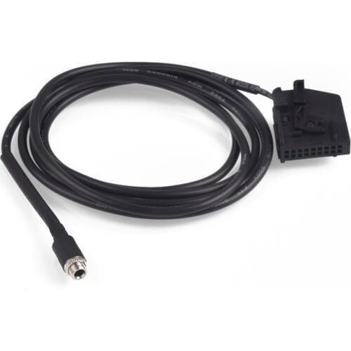 AUX Input Adapter Cable 18pin 3.5mm Female Jack MP3 for Benz Mercedes CLK SL SLK w168 w202 w203 w208 w209 w211 w461 w463 w164