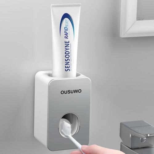 Automatic toothpaste holder Wall-mounted punch free Bathroom accessories rack /Convenience/Thrift squeeze Toothpaste artifact