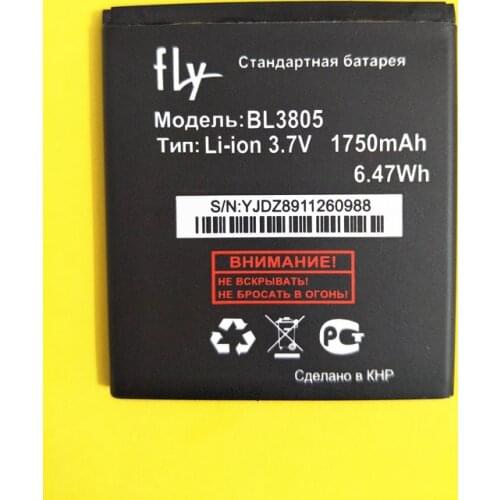 AZK 3.7V 1750mAh 6.475Wh Replacement Phone Li-ion Battery BL3805 for Fly IQ4404 IQ4402 BL3805 battery Phone + Track Number