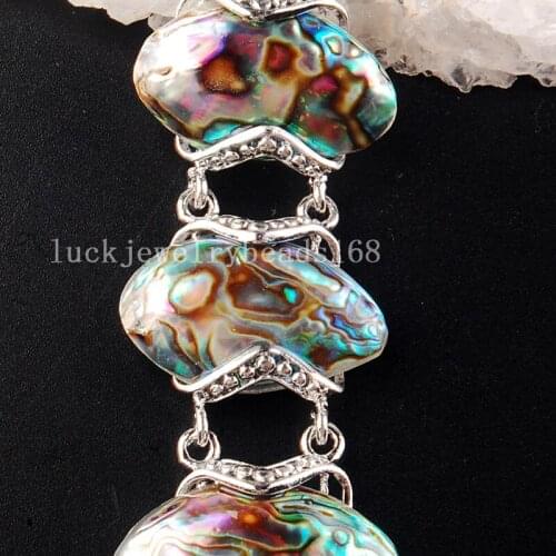Free Shipping Fashion Jewelry Beautiful Mother of pearl Shell Art Women men Bracelet 7~9" FG6497