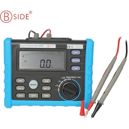 Bside AIM01 Digital Insulation Resistance Tester Multimeter Megger 50~1000V 0.01M~10GOhm