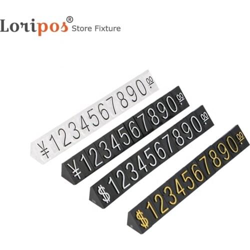 Assembly Price Cube Stick Embossed Number Tags Digits Retail Merchandise Jewelry Price Block Desk Shelf Talker Sign Data Strip