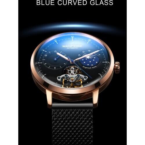 Automatic Watch Skeleton Tourbillon Mechanical Watch Men Classic Diver Watches Chronograph Wrist Watches Clock Relogio Masculine