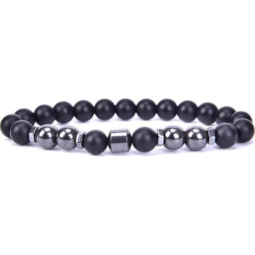 Black Magnetic Charms Bracelet Beads Hematite Stone Health Care Jewelry Gift