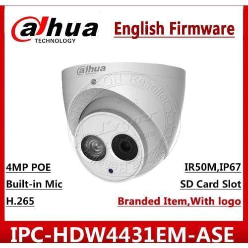 Dahua 4MP IPC-HDW4431EM-ASE POE IR eyeball IPC-HDW4431EM-AS H.265 English Version DH-IPC-HDW4431EM-AS CCTV Network IP camera