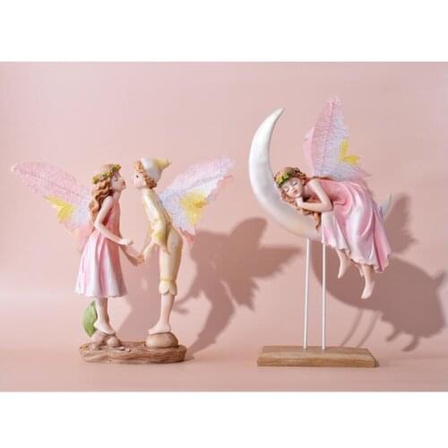 Moon Flower Fairy Angel Sleeping Beauty Decoration Creative Girl Child Birthday Gift Wedding Gift Home Jewelry