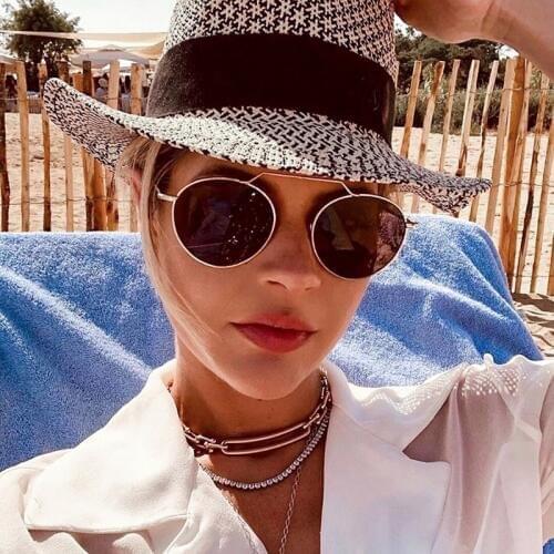 JackJad 2020 Fashion Round Metal Style Tint Ocean Lens Sunglasses Vintage Classic Brand Design Sun Glasses Oculos De Sol 95563