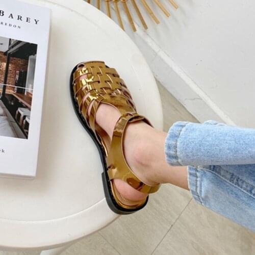 Fashion Womens Shoes 2021 Flat Sandals Breathable Summer Heels Suit Female Beige Luxury Without Comfort Gold Girls Gladiator Low