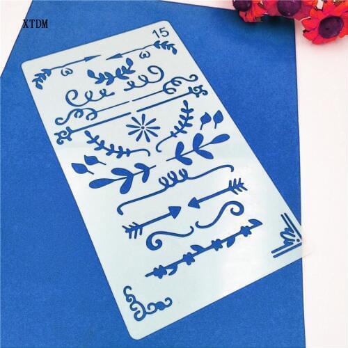 Postcard B plastic mold shield DIY cake scrapbook stencils hollow Embellishments printing lace ruler Valentines Day