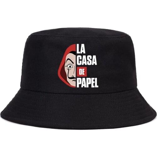2021 La Casa De Papel Summer Hat Women Men Panama Bucket hat The Design Flat Visor House of Paper Money Heist Fisherman Hat
