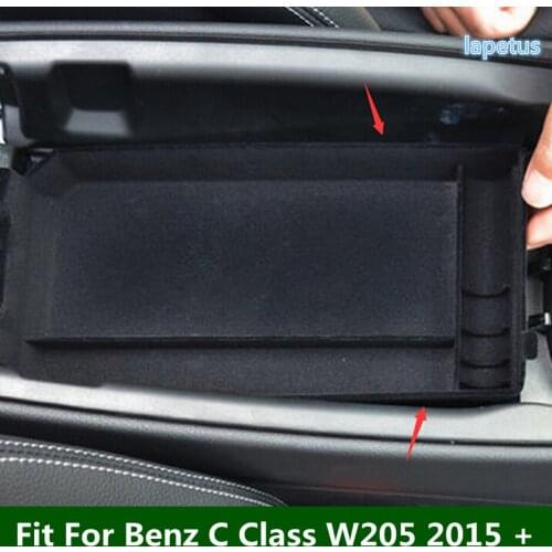 Lapetus Accessories Fit For Mercedes-Benz C Class W205 2015 - 2019 Armrest Box Storage Pallet Cover