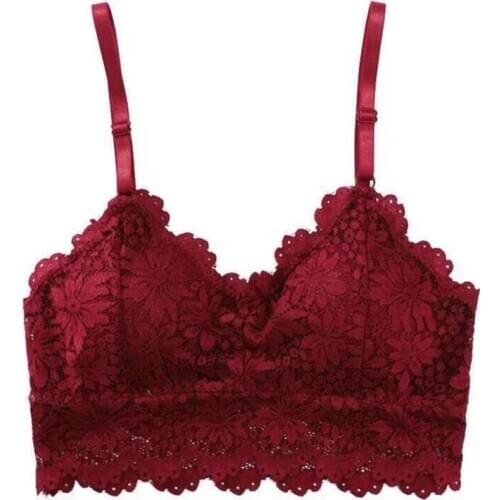 Sexy Women Vest Chest Padded Tank Tops For Women Wearing Fitness Underwear Lace Bralette Crop Top Ladies