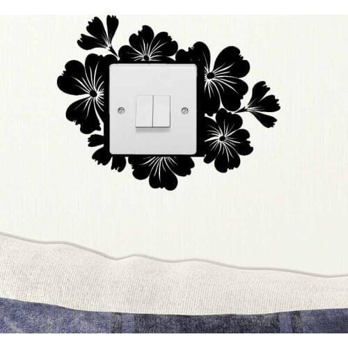Light Switch Decals Wall Stickers Interior Art Decoration Black 4WS0157