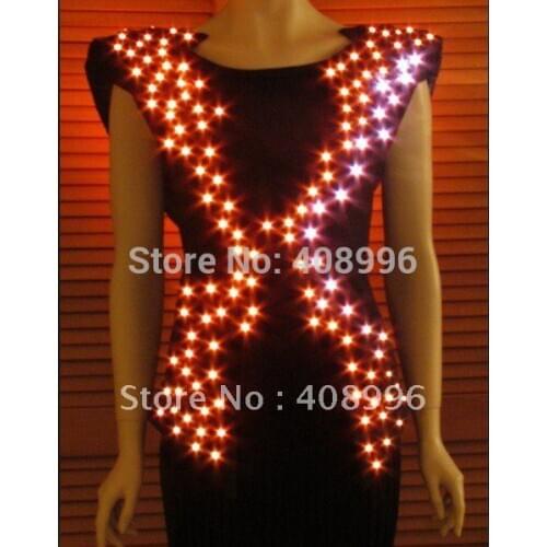 LED luminous top for performance/light-up costumes