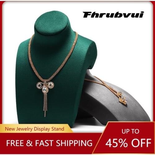 Velet Fashion Portrait Necklace Display Stand Holder Jewelry Organizer Rack Mannequin Bust For Pendant