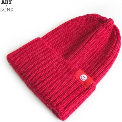 High Quality Winter Warm Knitted Hat for Baby Girls Boys Smile Face Hats Kids Autumn Knit Cap Children Beanie Bonnet Accessories