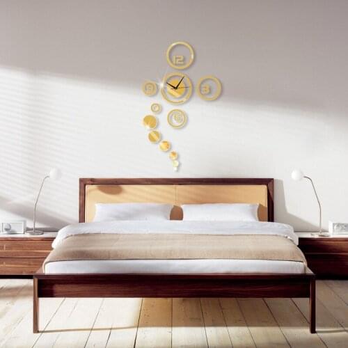 Mirror Stickers 3D DIY Moment Quartz Needle Clock Watch Wall Clocks Acrylic Home DIY Bedroom Modern Home Decoration #5