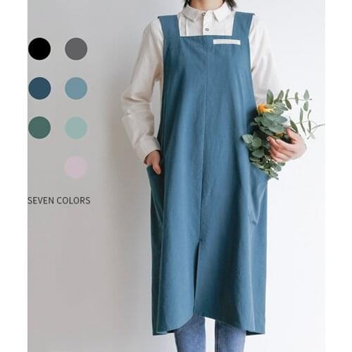 Aprons for Woman Household Cooking Apron Waterproof Apron Adult Bib Chef Baking Apron Kitchen Apron Housework Solid Color Apron