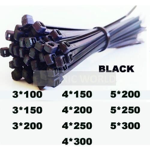 500pcs Cable Ties Self-Locking Nylon Wire Cable Zip Ties 2.5x100 3.5x100 White Organiser Fasten Cable