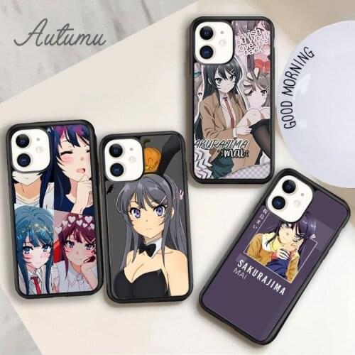 Sakurajima Mai Anime Phone Case for iPhone 11 12 Pro Max mini X XR XS SE 2020 5 6S 7 8 Plus Samsung Galaxy S8 S9 S10 Cover shell
