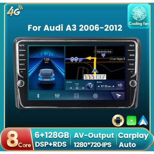 NEW HD 1280*720 Android 11 6G+128G Car Radio Multimedia Player for Audi A3 S3 2011-2013 GPS Navigation Stereo Head Unit Carplay