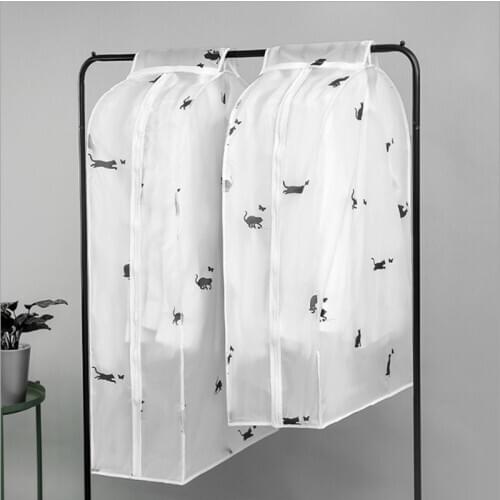Clothes Dust Cover Dustproof Garment Cloth Storage Waterproof Suit Coat Protector Storage Bag Hanging Organizer Wardrobe