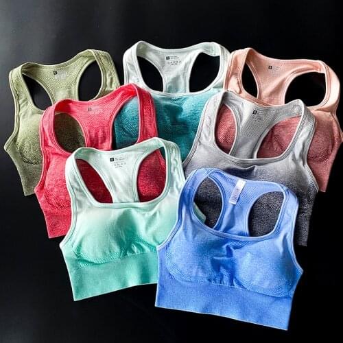 Dropship Breathable Sports Bra Gym Padded Sports Bra Yoga Top&Bra Athletic Gym Running Fitness Workout Sexy Top Women Bras