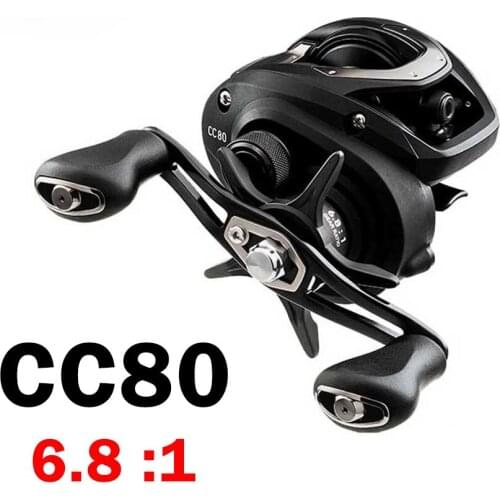 DAIWA CC80 Baitcasting Fshing Reel Light Weight Reduce Resistance Design Strength body Smoothly 6.8:1/7.5:1 7KG Power 195g