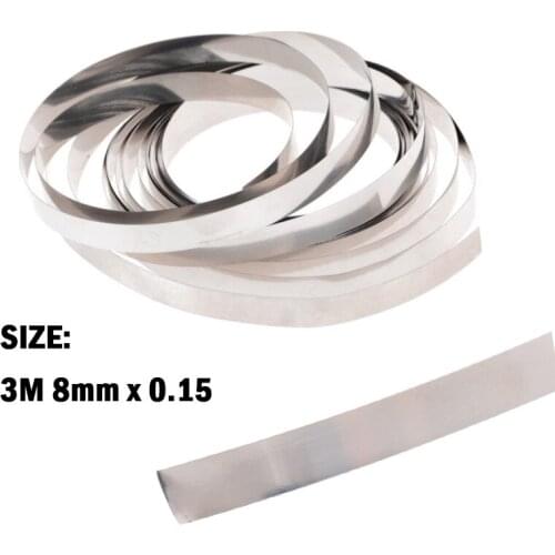 3M 8mm x 0.15 Pure Ni Plate Nickel Strip Tape For Li 18650 Battery Spot Welding New