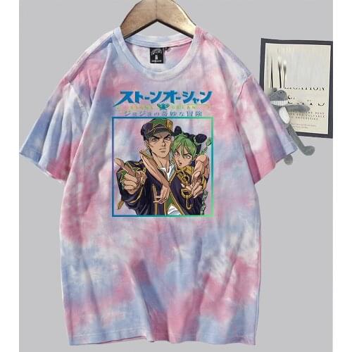 Hot Anime Jojo Bizarre Adventure Stone Ocean Cujoh Jolyne Tops T-shirt