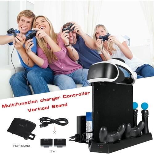 Multi-function Charging Stand Radiator Support Charger Disc Holder For PS4/SLIM/PRO/VR Controller Space-saving