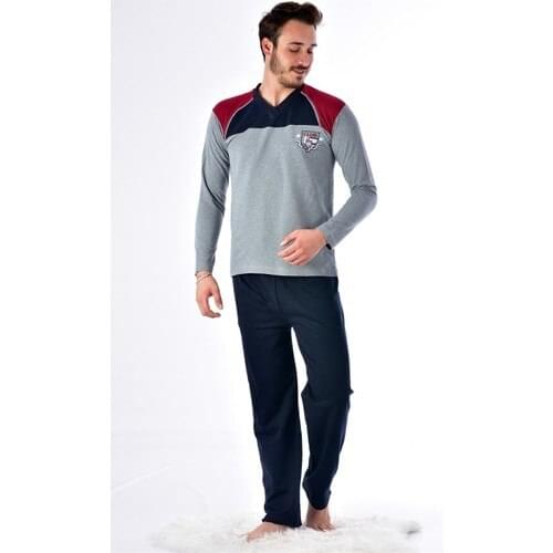 Pemilo Male 865 Winter Pajamas set Navy Blue
