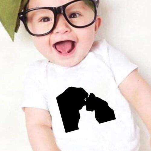 Summer New Simba and Nala The Lion King Short Sleeve Print Baby Girl Boy Clothes Harajuku Graphic Infant Romper