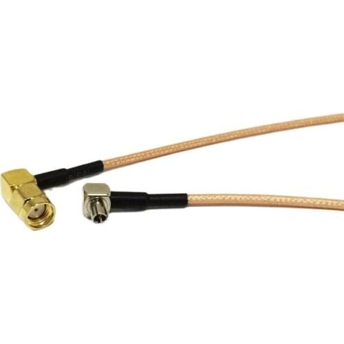 New Wireless Modem Wire RP-SMA Male Plug Right Angle To TS9 Connector RG316 Cable Pigtail 15CM 6"