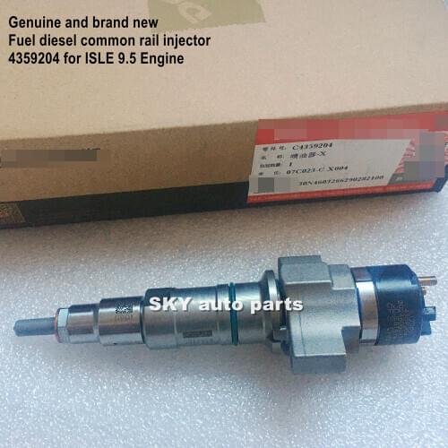 Genuine and brand new Fuel diesel common rail injector 4359204 for ISLE 9.5 Engine (6pcs)