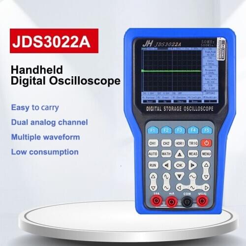 Handheld digital Storage oscilloscope + digital multimeter JinhanJDS3022A 3 channels 30MHz 250MSa / s Signal generator 16Kpts